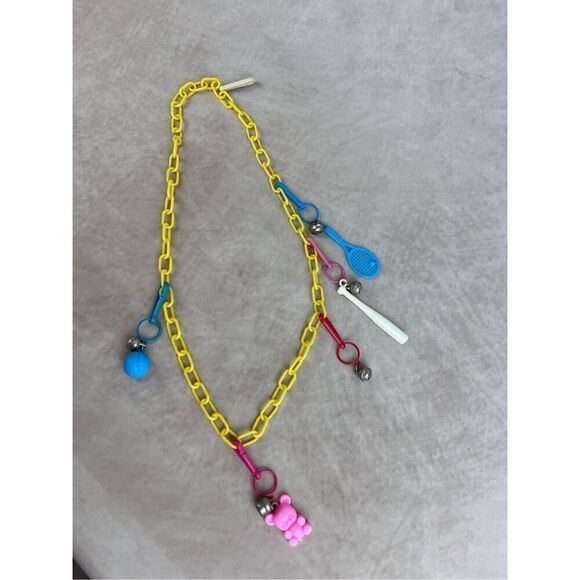 Vintage 80s Bell Clip Charm Necklace - Picture 1 of 5